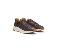 BOSS TTNM EVO trainers with woven uppers and suede trims - Style TTNM EVO_Runn_ltsdwv, 50563946 Dark Brown 12