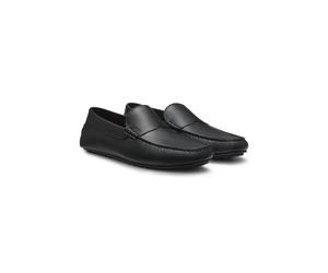 BOSS Tumbled-leather loafers with driver sole - Style Noel_Mocc_grpe, 50568700 Black 11