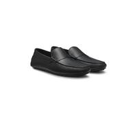 BOSS Orange Noel Mens Tumbled-Leather Loafers with Driver Sole - Black 001 - Black 001 - UK9 EU43 US10
