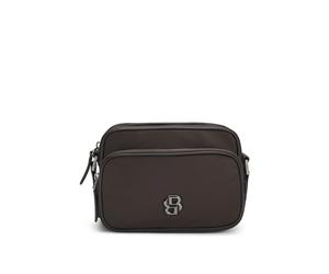 BOSS Twill crossbody bag with Double B monogram - Style B_Icon_EW_Zip, 50516790 Dark Brown pcs.