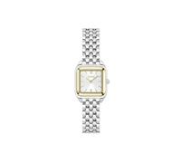 BOSS Ladies Mae Petite Two Tone Rectangle White Dial Watch 1502821