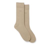 BOSS Two-pack business socks in soft compact cotton - Style 2P RS Uni CC, 50516616 Beige 9-11