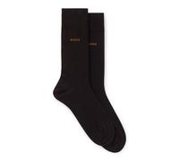 BOSS Two-pack business socks in soft compact cotton - Style 2P RS Uni CC, 50516616 Dark Brown 12-14
