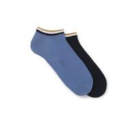 BOSS Two-pack of ankle socks with signature-stripe cuffs - Style 2P AS Uni stripe CC, 50491192 Blue 9-11