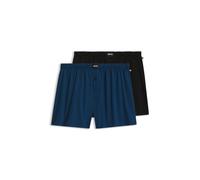BOSS Two-pack of boxer shorts in stretch cotton - Style 2P Jersey Boxer, 50544380 Black / Blue M