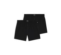 BOSS Two-pack of boxer shorts in stretch cotton - Style 2P Jersey Boxer, 50544380 Black S