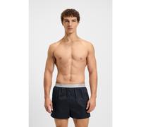 BOSS Two-pack of cotton-poplin pyjama shorts - Style Xmas 2 Pack Boxer, 50550566 Black / Blue XL