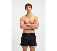 BOSS Two-pack of cotton-poplin pyjama shorts with logos - Style 2P Boxer S. CW Peach, 50515464 Black L