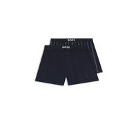 BOSS Two-pack of cotton pyjama shorts with logo waistbands - Style 2P Boxer Shorts EW, 50535781 Dark Blue M