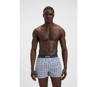 BOSS Two-pack of cotton pyjama shorts with logo waistbands - Style NOS Boxer EW 2P, 50480056 Dark Blue M
