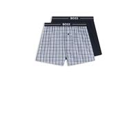 BOSS Two-pack Of Logo-waistband Pyjama Shorts In Cotton