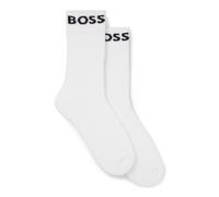 BOSS Two-pack of regular-length socks in stretch fabric - Style 2P RS Sport CC, 50469747 White 12-14