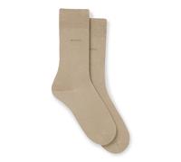 BOSS Two-pack of regular-length socks with logos - Style 2P RS Uni CC, 50516616 Beige 12-14