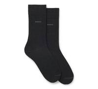 BOSS Two-pack of regular-length socks with logos - Style 2P RS Uni CC, 50516616 Dark Grey 5.5-8