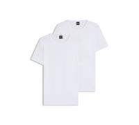 BOSS Two-pack of stretch-cotton underwear T-shirts with logo - Style TShirtRN 2P Modern, 50475276 White XL