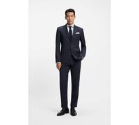 BOSS Two-piece regular-fit suit in checked virgin wool - Style H-Jeckson-2Pcs-253, 50557250 Dark Blue 50R