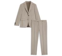 BOSS Two-piece regular-fit suit in herringbone virgin wool - Style L-Jeff-2Pcs-254, 50554145 Light Beige 44R