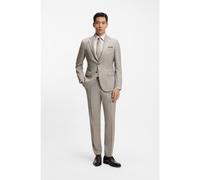 BOSS Two-piece slim-fit suit in a patterned wool-silk blend - Style L-Harvers-2Pcs-241, 50558506 Beige 42R
