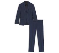 BOSS Two-piece slim-fit suit in checked virgin wool - Style H-Huge-2Pcs-253, 50551812 Dark Blue 36R