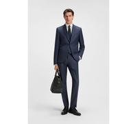 BOSS Two-piece slim-fit suit in checked virgin wool - Style H-Huge-2Pcs-253, 50551812 Dark Blue 40R