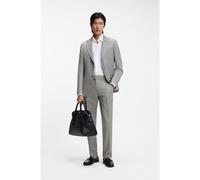 BOSS Two-piece slim-fit suit in cotton and virgin wool - Style C-Huge-2pcs-261, 50557268 Silver 40R