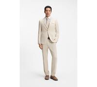 BOSS Two-piece slim-fit suit in micro-patterned fabric - Style H-Huge-2Pcs-253, 50561834 Light Beige 46R