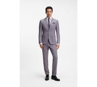BOSS Two-piece slim-fit suit in micro-patterned fabric - Style H-Huge-2Pcs-253, 50561834 Purple 38R