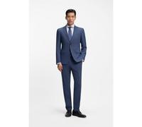 BOSS Two-piece slim-fit suit in micro-patterned stretch cloth - Style H-Huge-2Pcs-253, 50557252 Blue 44L