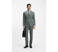 BOSS Two-piece slim-fit suit in micro-patterned stretch cloth - Style H-Huge-2Pcs-253, 50557252 Green 46R