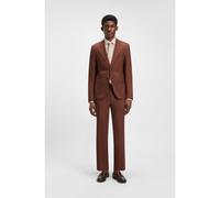 BOSS Two-piece slim-fit suit in micro-patterned wool - Style C-Holston-2Pcs-253, 50546089 Brown 34R