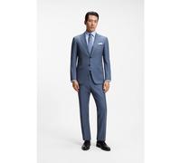 BOSS Two-piece slim-fit suit in patterned stretch wool - Style H-Huge-2Pcs-263, 50567237 Blue 46R