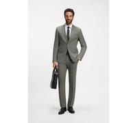 BOSS Two-piece slim-fit suit in patterned stretch wool - Style H-Huge-2Pcs-263, 50567237 Light Green 34R