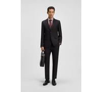 BOSS Two-piece slim-fit suit in patterned virgin wool - Style H-Houston-2Pcs-252, 50551730 Dark Red 46R