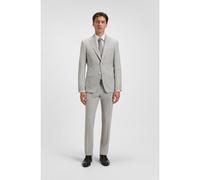BOSS Two-piece slim-fit suit in patterned virgin wool - Style H-Huge-2Pcs-Peak-242, 50555431 Silver 38R