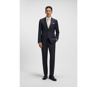 BOSS Two-piece slim-fit suit in patterned virgin wool - Style L-Harvers-2Pcs-241, 50549626 Dark Blue 40R