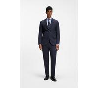 BOSS Two-piece suit in crease-resistant micro-pattern fabric - Style H-Jasper-2Pcs-C-253, 50576858 Dark Blue 34R