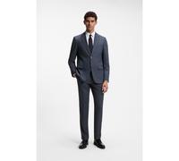BOSS Two-piece suit in micro-patterned stretch fabric - Style H-Jasper-2Pcs-C-253, 50577222 Blue 38R