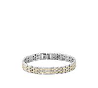 BOSS Two-tone cuff with multi-link design - Style WESLEY, HB1580813 Silver tone pcs.