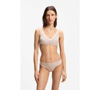 BOSS Two-tone thong in stretch jersey - Style THONG_B.MIRAGE, 50556244 Light Beige M