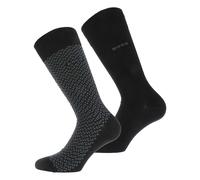 Boss Unisex Adult Cube Socks (Pack of 2) - Black - Black - 5 UK-8 UK