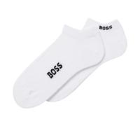 Boss Unisex Adult Logo Ankle Socks (Pack of 2) - White - 3 UK-5 UK - White - 80% Cotton/18% Polyamide/2% Elastane