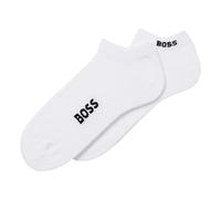 Boss Unisex Adult Logo Ankle Socks (Pack of 2) - White - 6 UK-8 UK - White - 80% Cotton/18% Polyamide/2% Elastane