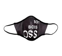 Boss Unisex Adult Logo Cotton Face Mask - Black/White - Black/White - M