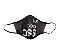 Boss Unisex Adult Logo Cotton Face Mask - Black/White - Black/White - S