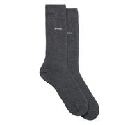 (5.5 UK-8 UK, Grey) Boss Unisex Adult Logo Socks (Pack of 2)