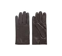 BOSS Unisex Hainz4 Leather Gloves Open Brown L