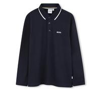 BOSS Unisex Logo Long Sleeve Polo Kids Navy Blue 6 Years