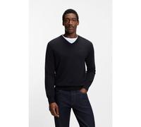 BOSS V-neck sweater in cotton - Style Upacello-L, 50556524 Dark Blue L
