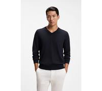 BOSS V-neck sweater in extra-fine merino wool - Style H-Melba, 50570616 Dark Blue M