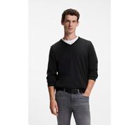 BOSS V-neck sweater in extra-fine merino wool - Style Melba-P, 50468261 Black S